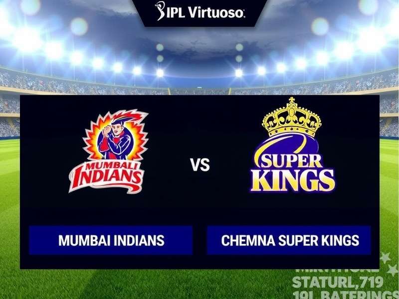 Virtual Cricket Virtuoso IPL Gameplay Virtual Cricket Virtuoso IPL Mode showing Mumbai Indians vs Chennai Super Kings match